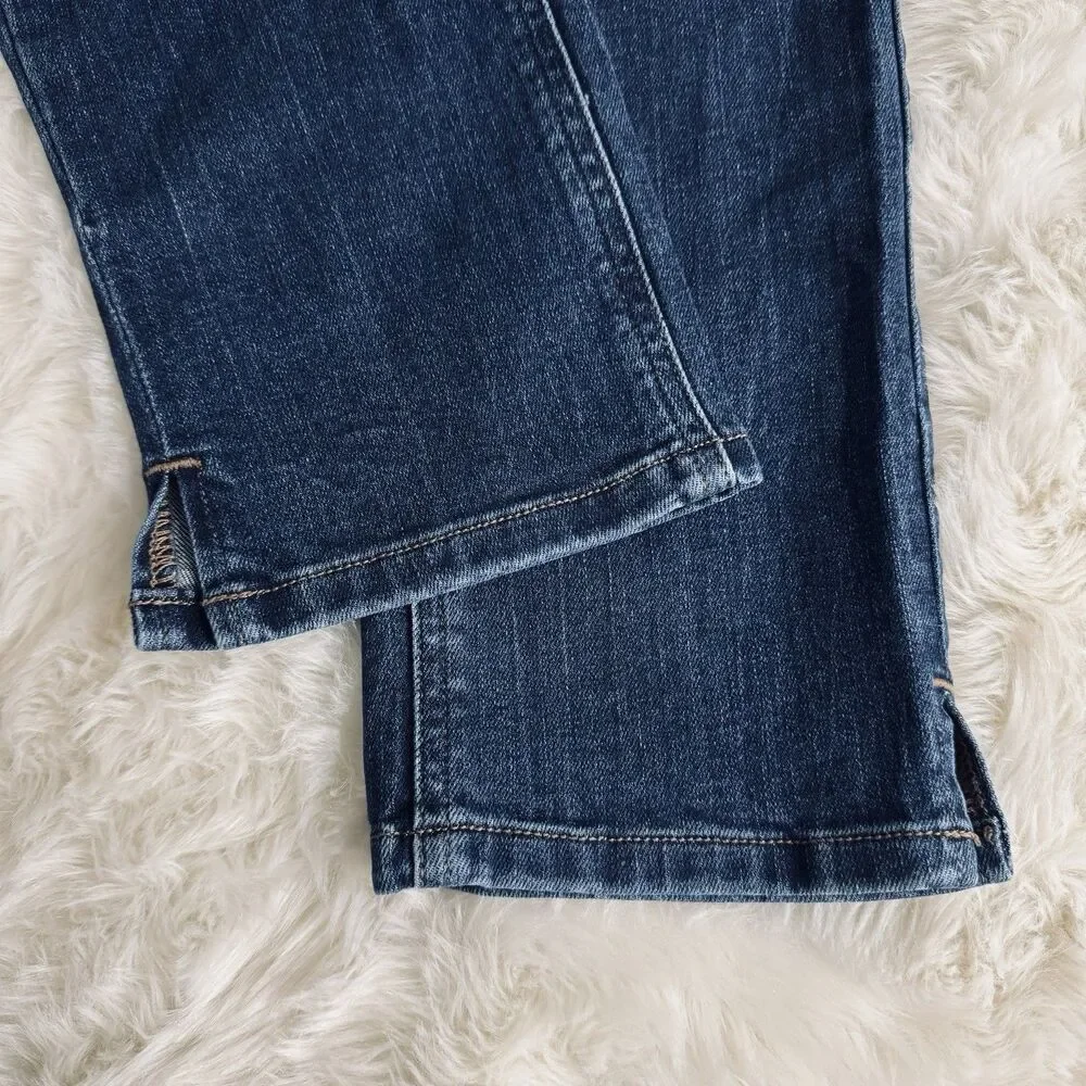 Maurices M Jeans Mid Rise Slim Straight Ankle 2 (27x26) Blue Denim Stretch Women